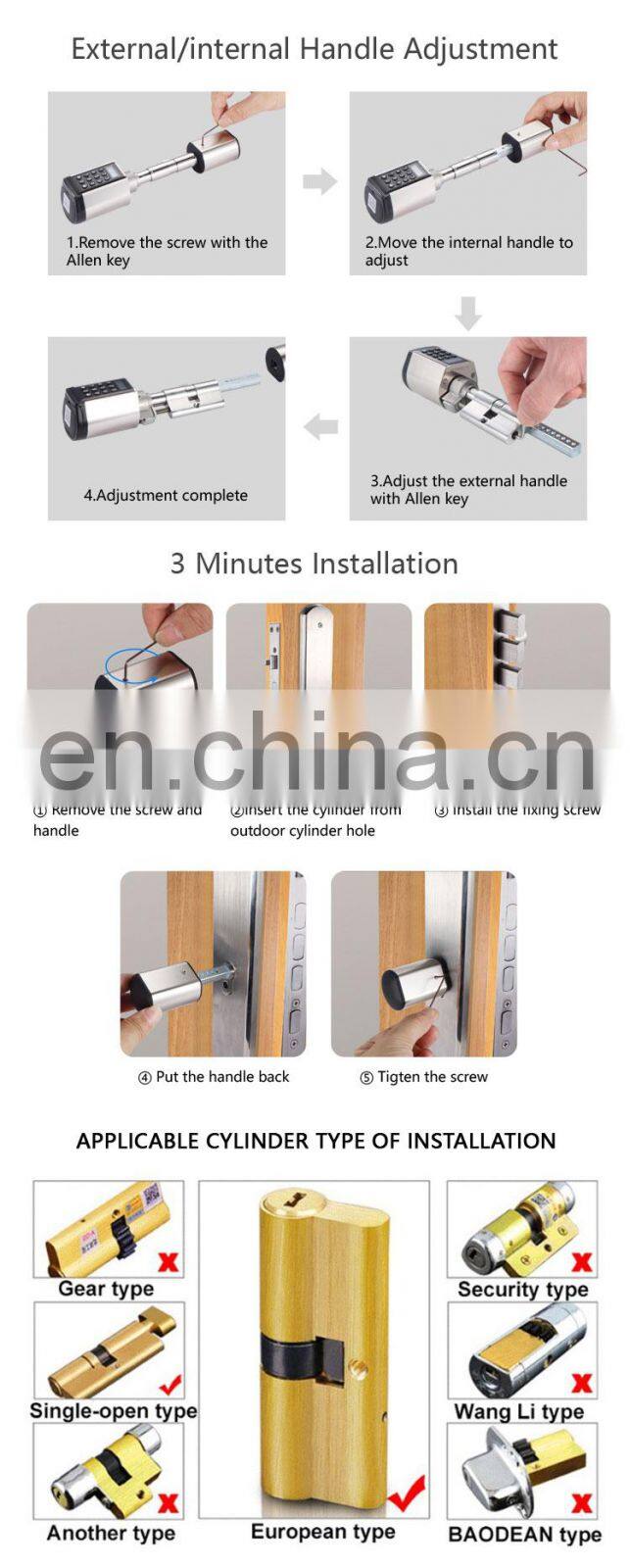 WE.LOCK hot sale smart digital alarm spare key unlock digital lock