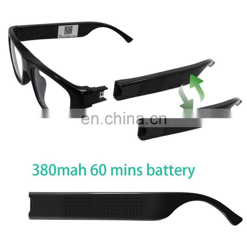 High Tech 1080P Full HD live streaming NO Hole Invisible android wifi video glasses camera