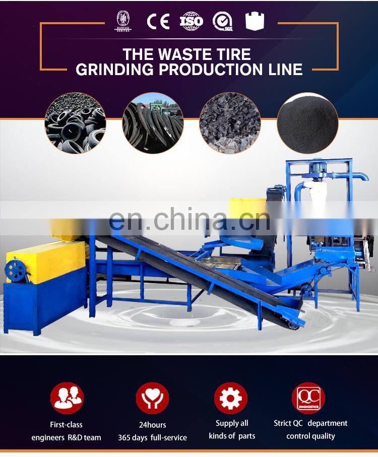 Waste Rubber Tyre Recycle Machine/Used Tyre Recycling Plant/ waste tire recycling to rubber powder