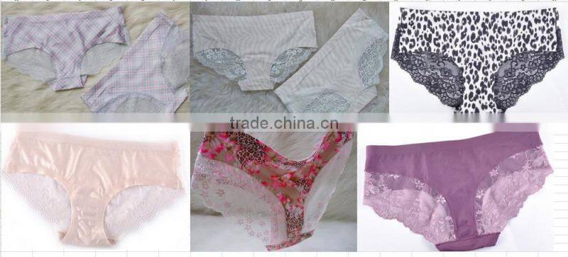 We Have Stocks 35Colors For Ladies True Top Quality Seamless+Sexy Lace Floral BackUnderwear Briefs Panties Lingerie 50pcs/Lot