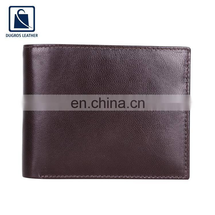 Anthracite Fittings Fashion Style Hot Selling Genuine Leather Women Wallet for Men