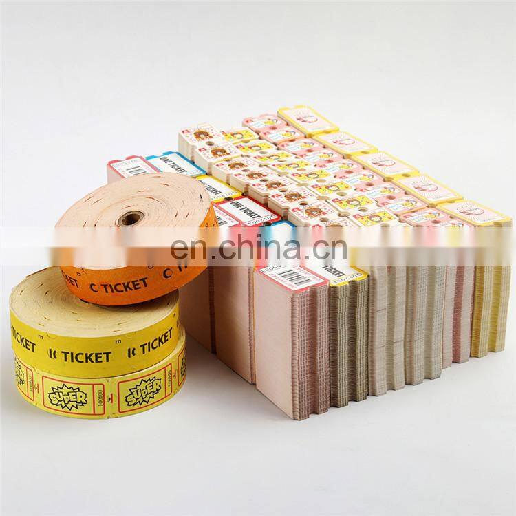 Customized Thermal Paper Carnival Printing Arcade Roll Raffle Ticket Roll