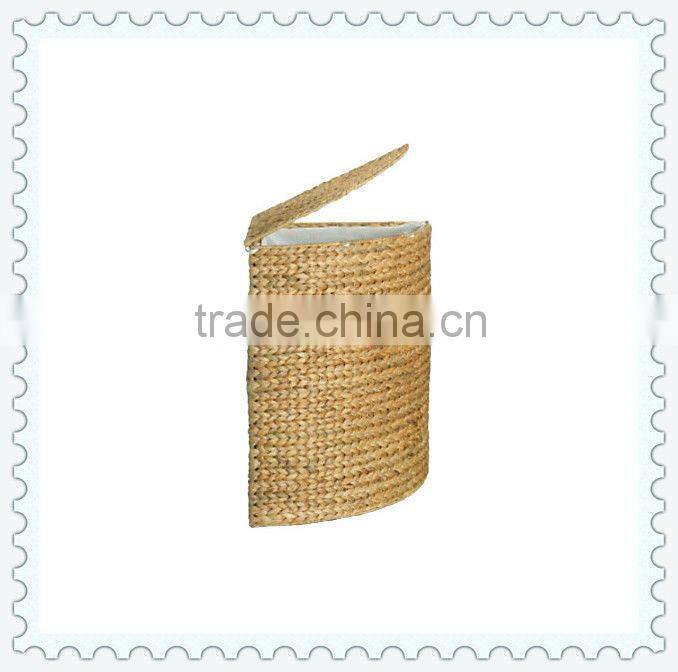 storage corner triangle basket with lid