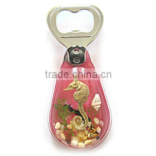 Sea horse promotional custom acrylic souvenir bottle opener