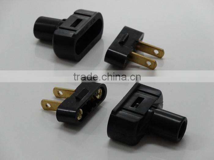 Upgrade Top safety & Convenience power cord US 2pin rewirable plug US power cord Embedded plug with ULapproval