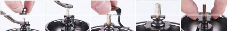 Manual Ceramic Burr Hand Crank Coffee Grinder Mill Lid Brush Kitchen Home