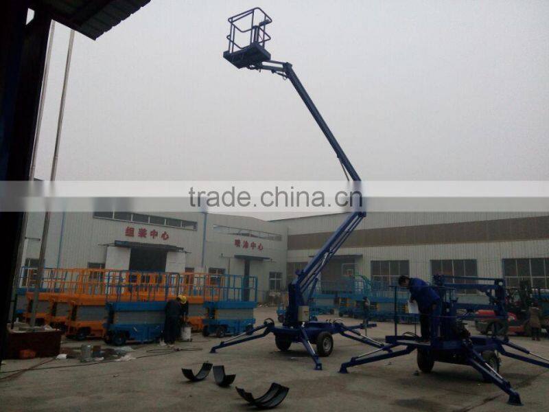 high quality boom lift/self-propelled articulated work platform used in highway