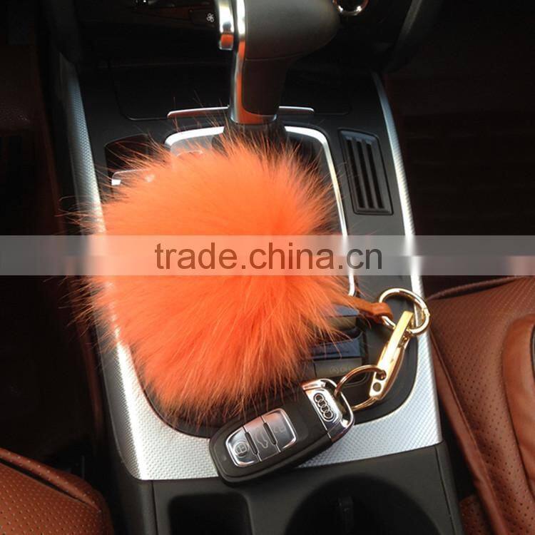 luxury real raccoon fur ball key chain pendant accessories