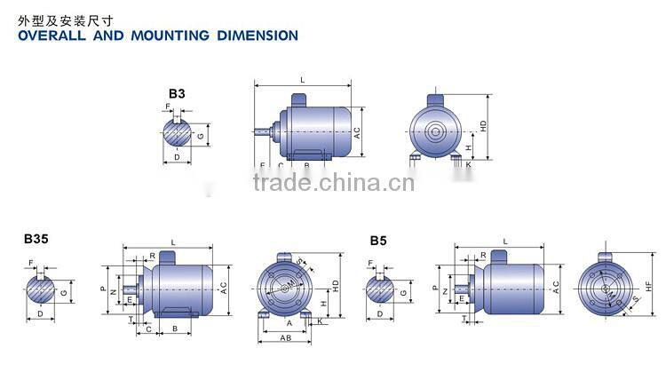 MINDONG iec standard three phase electric motor
