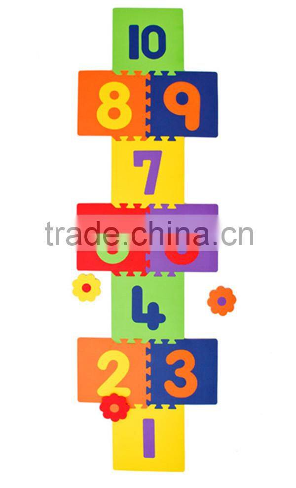Hopscotch kids playing eva foam puzzle mat