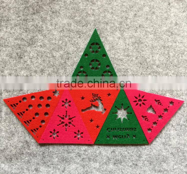 2016 newest felt decoration costomed christmas tree decoration