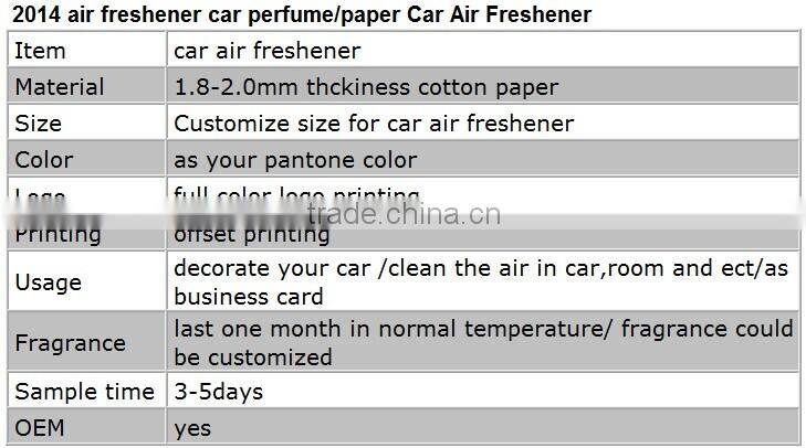 cheapest paper air freshener,hello kitty paper air freshener for car decoration &promotion gift