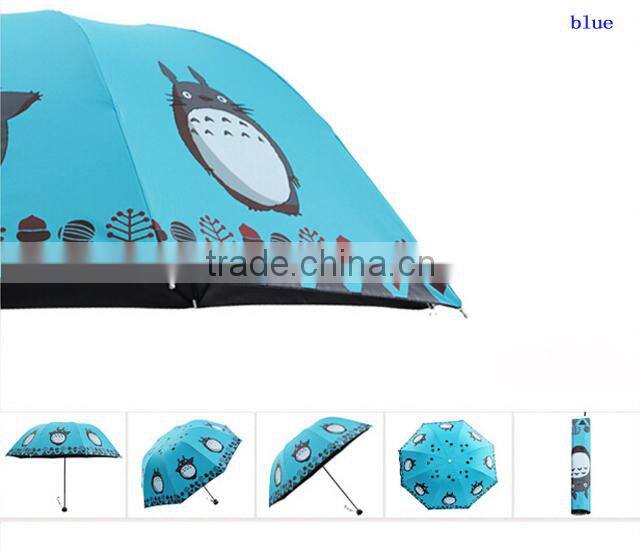 Super vinyl sunshade manual open japanese anime umbrella