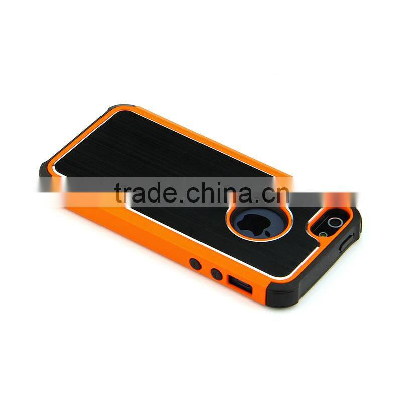 Hybrid Hard Case Rugged Rubber Armor Hybrid Aluminum and TPU Hard Case for iPhone 4/4S, iPhone 5/5S