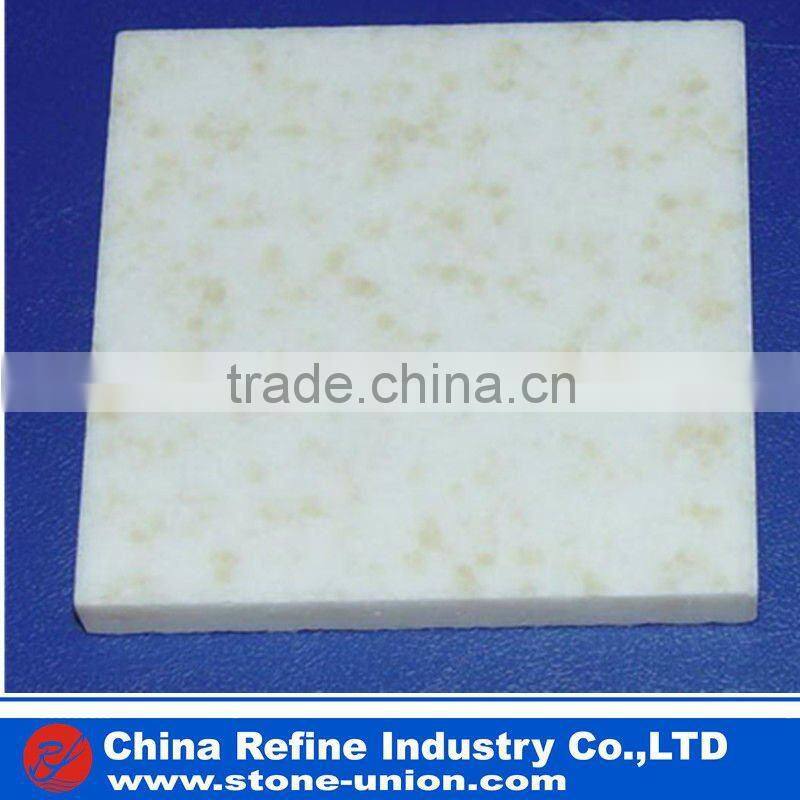 Pure white microlite man-made stone
