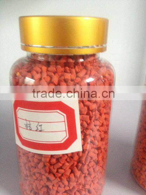 orange red masterbatch/pe masterbatch/good quality,high pigment.
