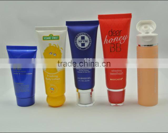 120ml luxury cosmetic packaging tube with Acrylic cap for Face Cleaning