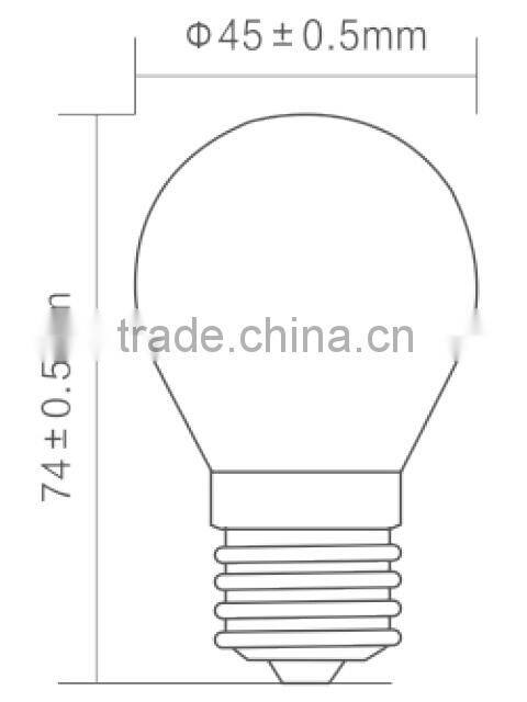 led bulb 4w Hot sale CE ROHS ERP Classic design G45 plastic 5w led bulb e27