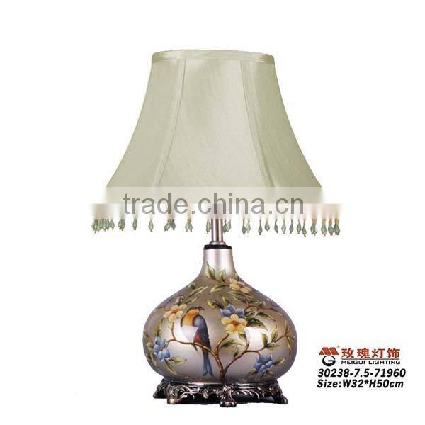 bedside lamps in ceramic and polyresin base