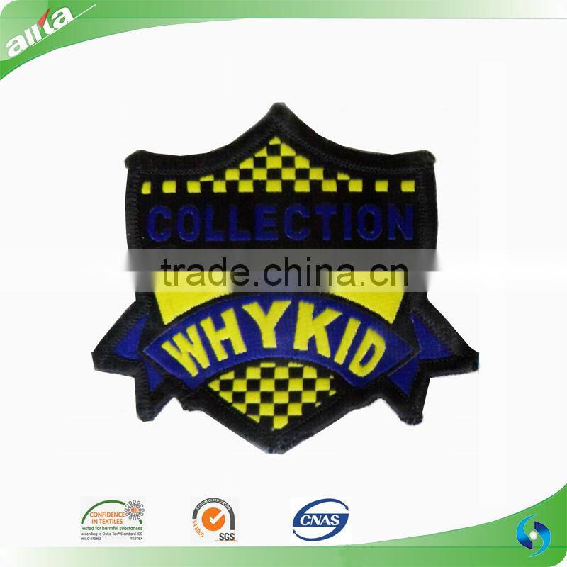 Woven soccer iron on patches wholesale custom patch