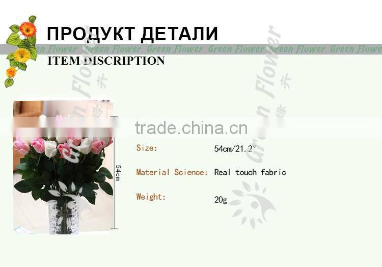 Greenflower 2016 Wholesale Real Touch Latex PU Gemstone rose China Artificial Flowers Rose for wedding decoration