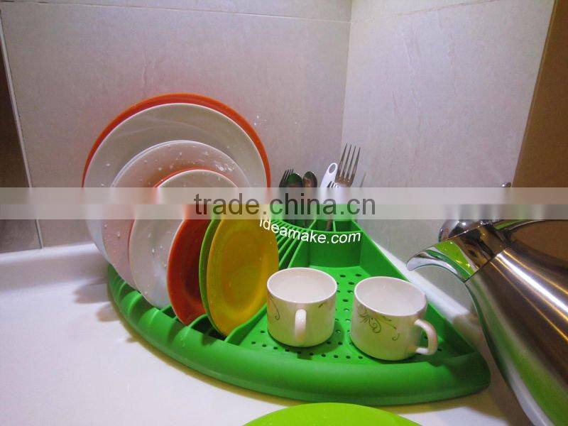 Corner Plate Organizer, 3 in 1 dish drying rack