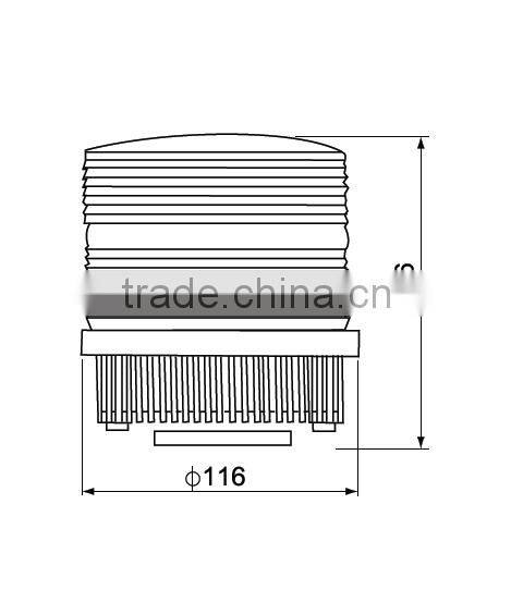 CNTD Supplier 12V-240V Doubel Colors LED High Reference Warning Light C-5111