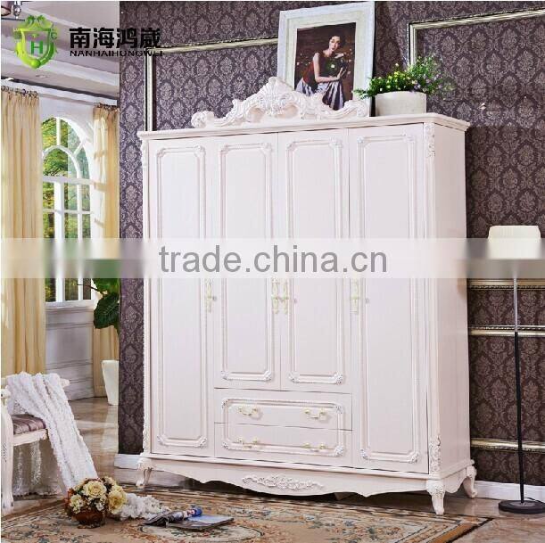Antique Luxury Rococo European Baroque Bed French Provincial Wedding Hand Carved Wooden MDF Bedroom Set Cardboard Furniture