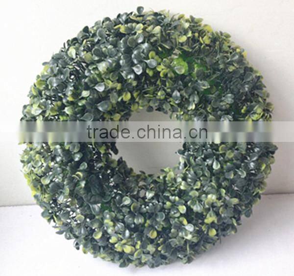 YiWu cheap price boxwood landscaping artificial grass wreaths