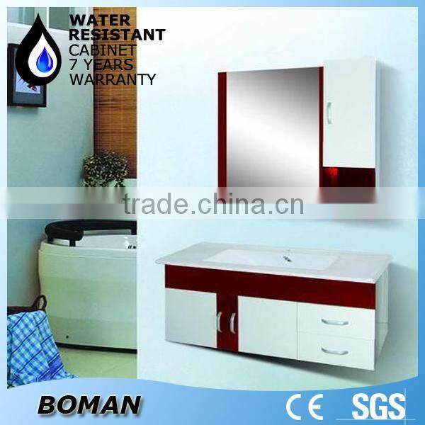 new style wall mounted bathroom cabinet with wash basin, mirror and light