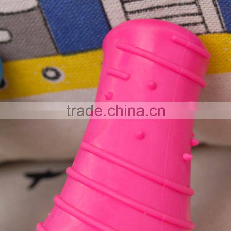 bottle shaped rubber squeaky pet chew toy