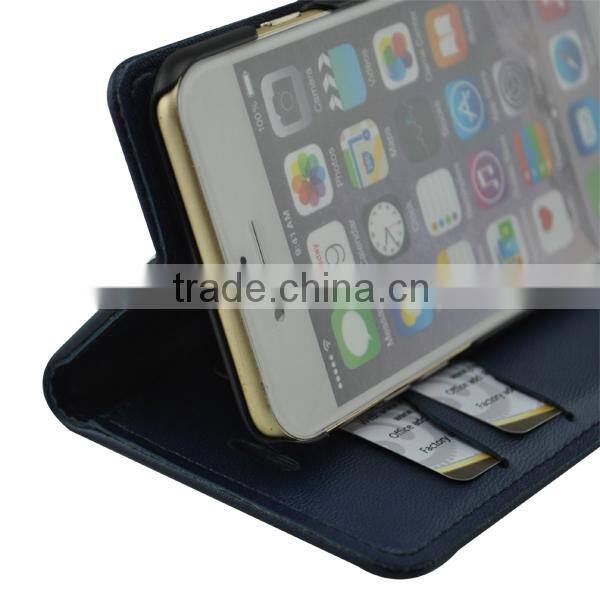 For iphone 6 leather armor cell phone case with storage