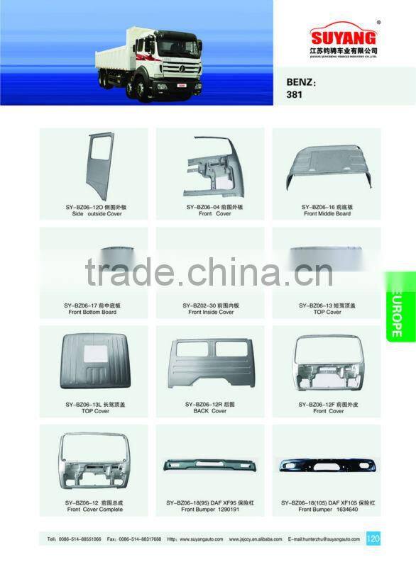 SUYANG NEW PRODUCTS DOOR MERCEDES BENZ 381TRUCK TOP COVER
