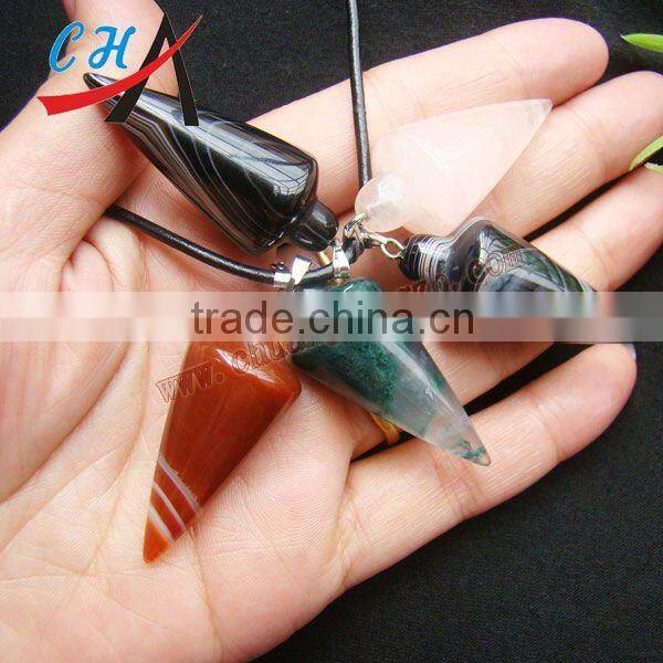 wholesal rose quartz faceted pendulum