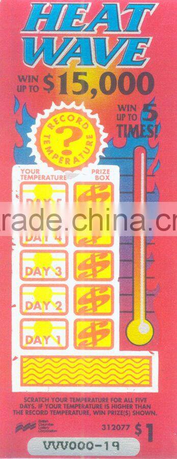 lottery scratch and win card