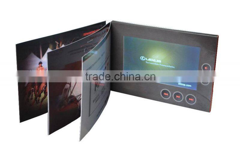 Hot Factory Supply Fashion Paper Lcd Player Video Book Card
