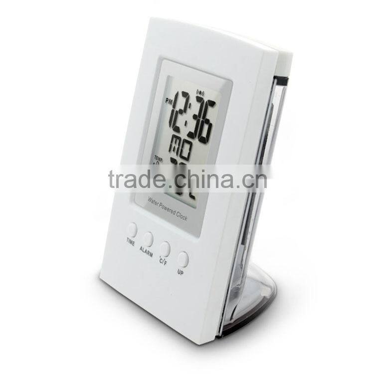 ECO Friendly wheel shape alarm Water Energy Clock, No Battery Fancy Digital Alarm Clock,weather forecast clock