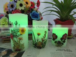 2016 color changing and cheap battery operated candles with timer