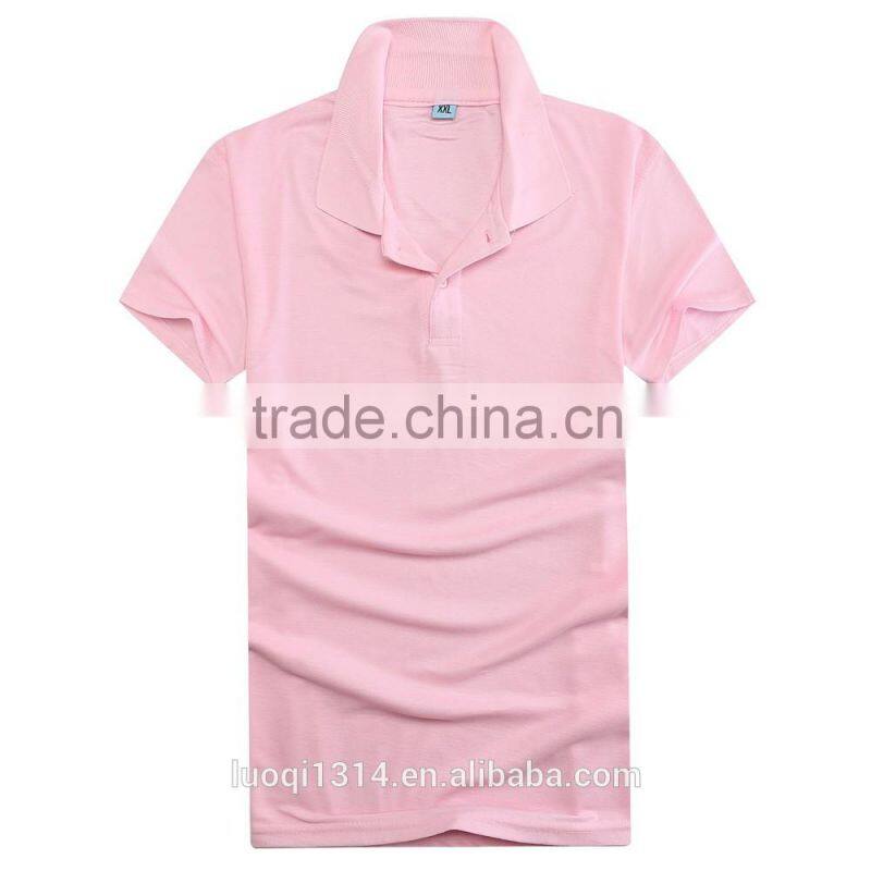 New Fashion Men Solid Color Short Sleeve Slim Fit T Shirt Plain Promotional Polo Shirt