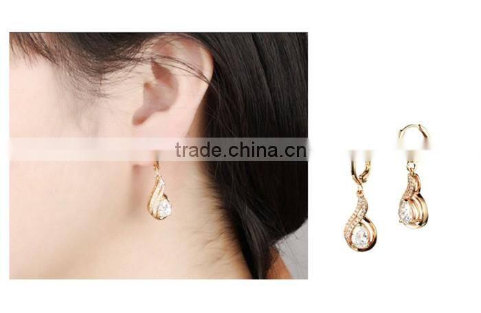 2016 fashion 316 L crystal earrings in hot sale