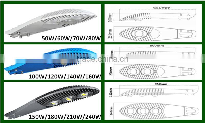 NEW type street led light180w/240w/270w/300w COB LED street light aluminum die casting housing lamp