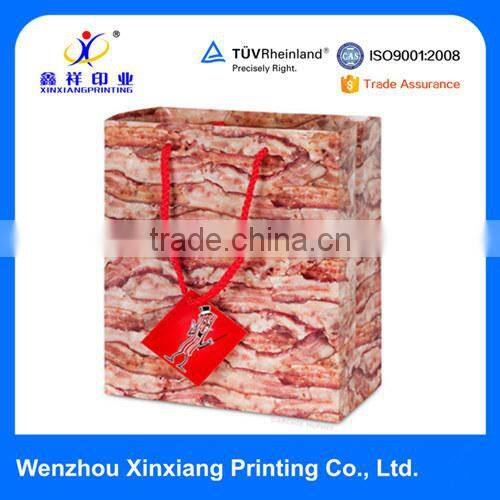 Custom Printing Fashion Design Recycled Brown Paper Bag With Logo Print