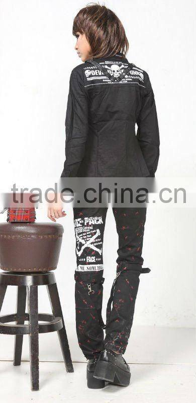 VISUAL PUNK Gothic KERA Lolita shirt Blk 71038