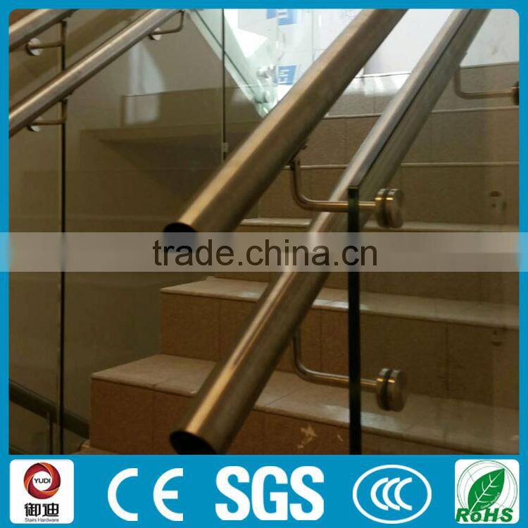 304/316 stainless steel modern railing stair with glass