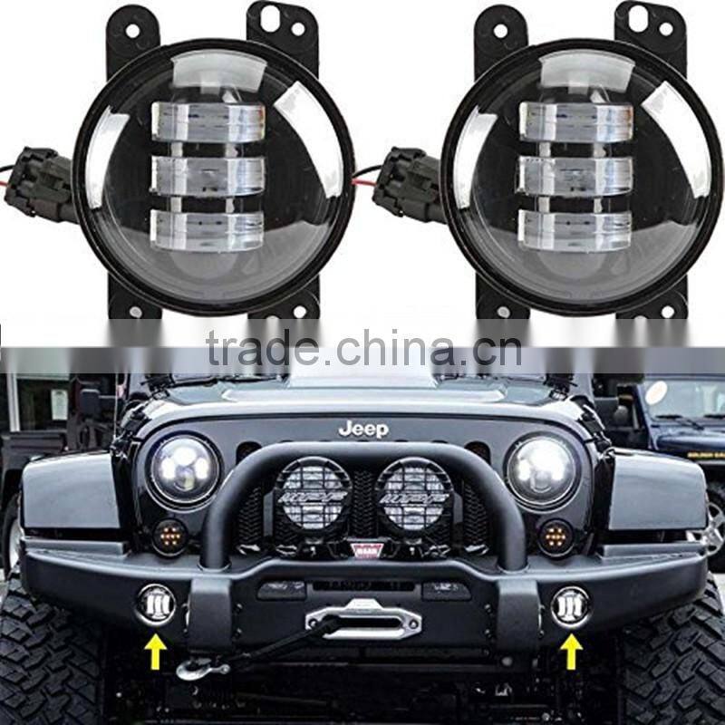 High Quality 4 inch 30w led fog light Bulb 4" Jee-p Wrangle-r LED Headlight for jee-p wrangle-r JK DODGE MAGNUM