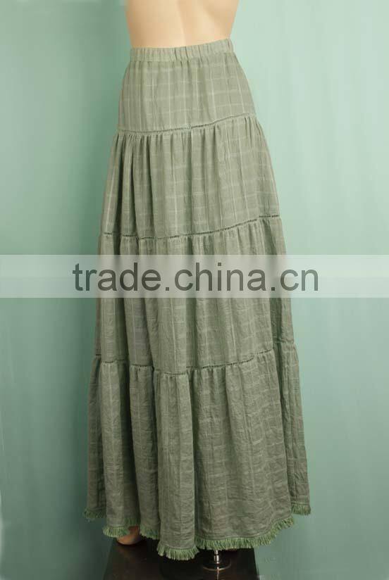 2016 S/S new style cotton solid color pictures fashionable long skirts pattern DS150432082