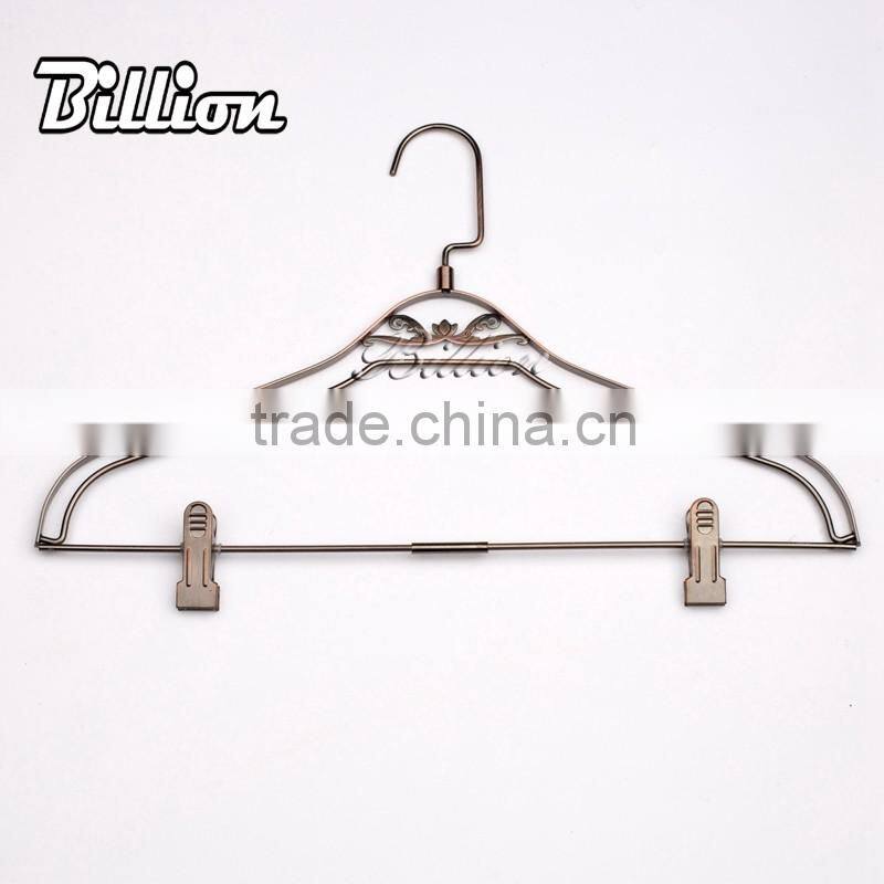 Cheap Bronze non slip hanger Laundry Metal wire Shirt Hanger