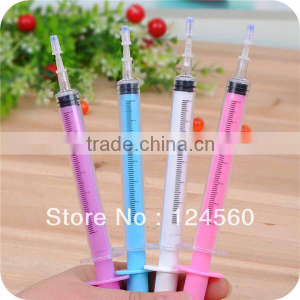 Colorful Syringe Plastic Ballpoint Pen, Gift Pen Plastic Syringe Shape Pens For Kids