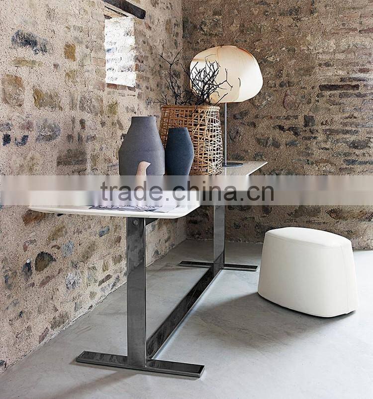 2016 Hanm popular modern stainless steel table bases funriture dining table