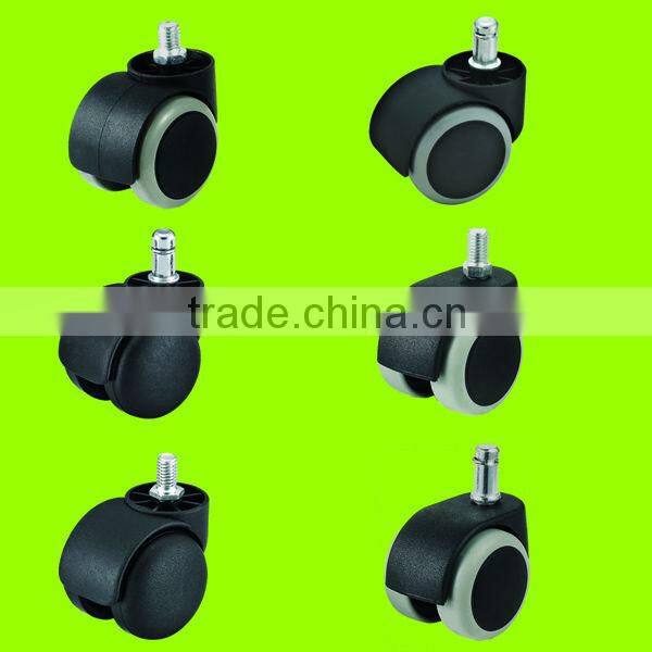 With 8 automatic production lines PA+PP+ZINC ALLOY grey furniture caster with swivel top plate(FC3811)